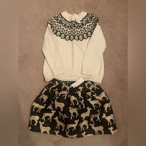 Gymboree winter skirt set